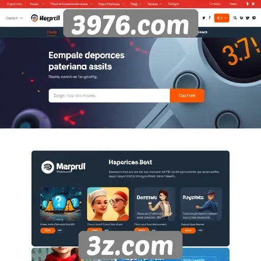 Interface do usuário e experiência no site 3976.com